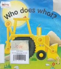 Image of WHO DOES WHAT?/A PULL THE LEVER PICTURE BOOK